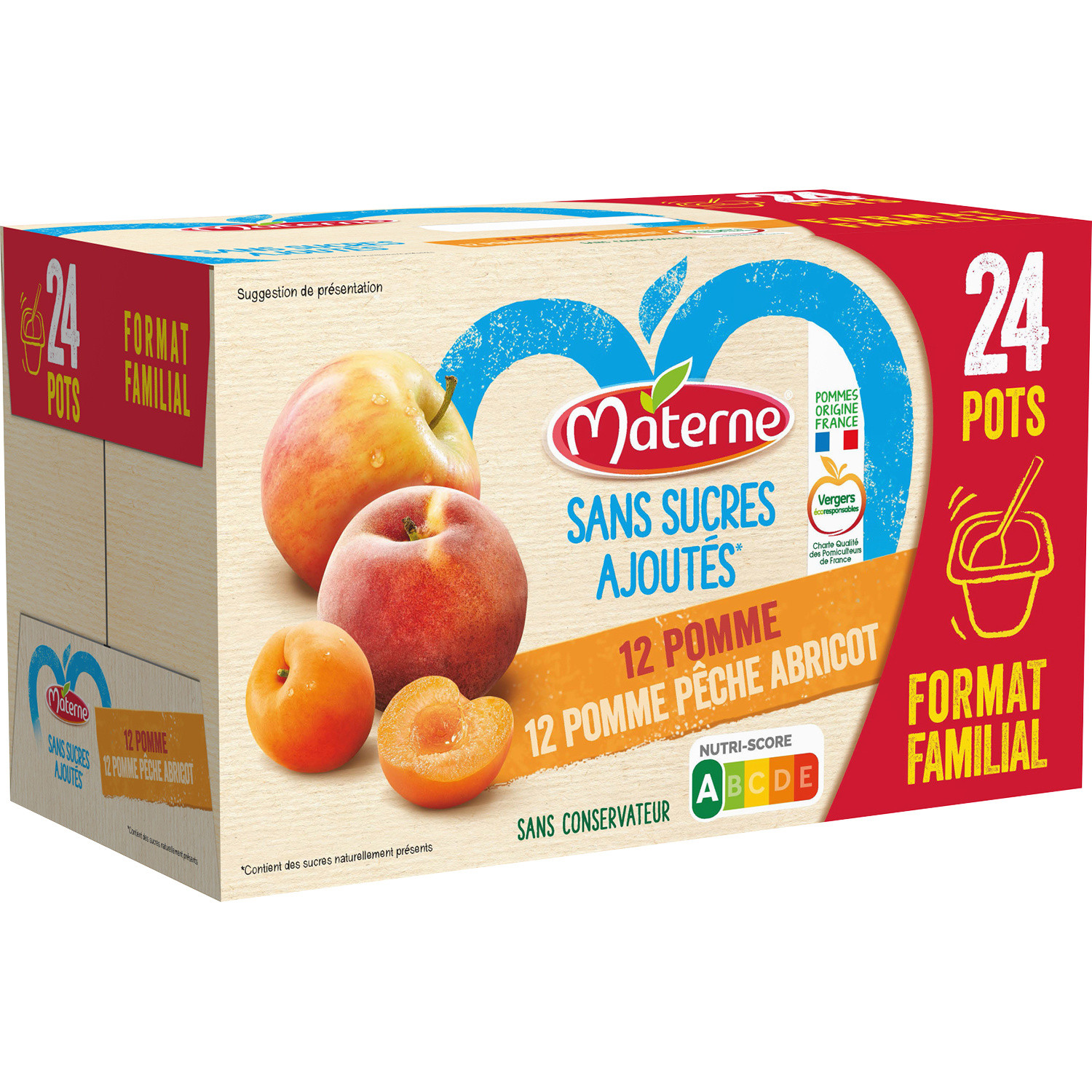 MATERNE Comptes pomme & pomme pêche abricot MATERNE code EAN 3021760292327 