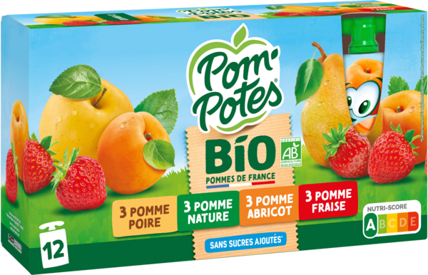 Gourdes Compote Bio Pommes Pom'Potes