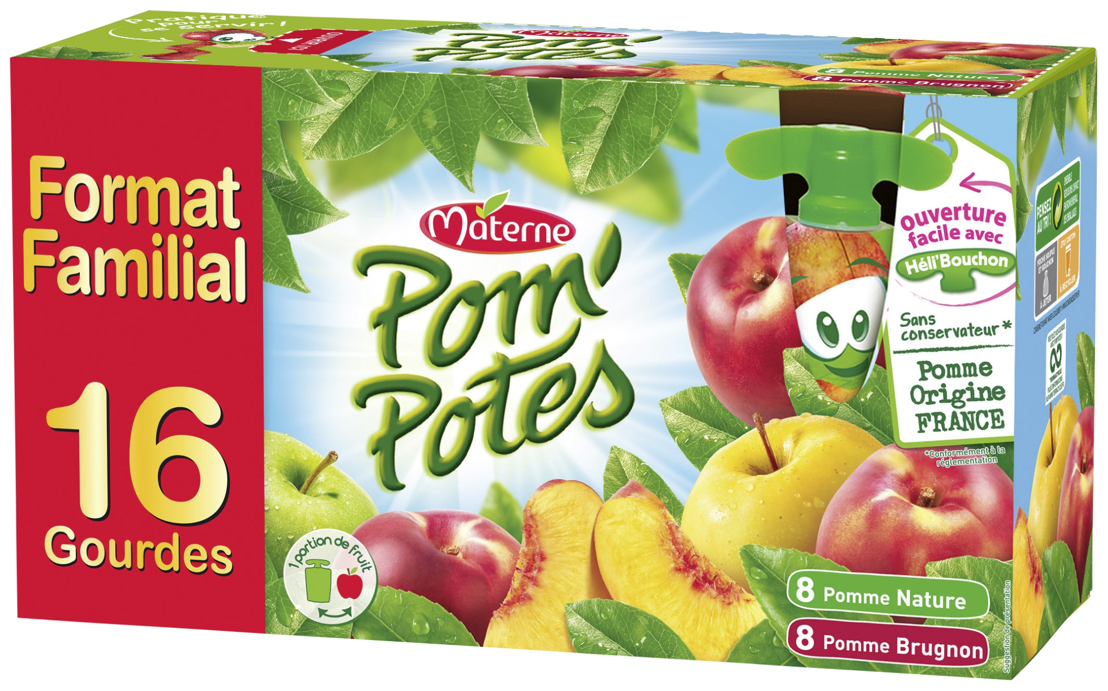 Gourdes pomme, pomme brugnon Pom'Potes 3021762416707 Pom'Potes Gourdes pomme, pomme brugnon Pom'Potes 3021762416707 Pom'Potes
