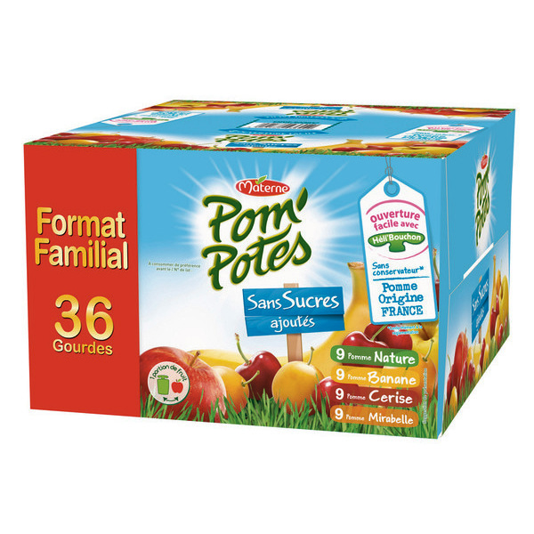 materne Pom'Potes sans sucres ajoutés code EAN 3021762436040 