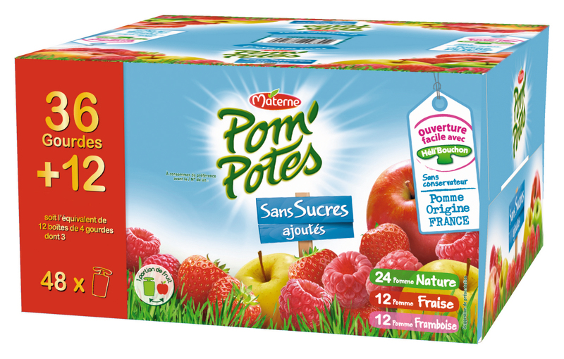 GOURDES POM'POTES SANS SUCRES AJOUTÉS POMME, PO...