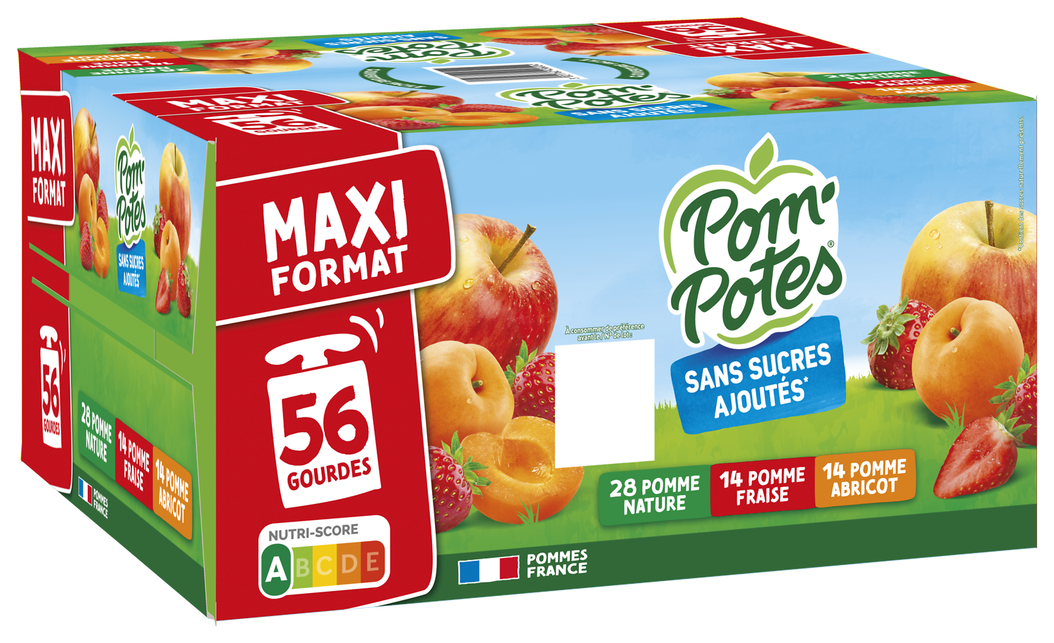  POM'POTES SANS SUCRES AJOUTES MATERNE code EAN 3021762456017 