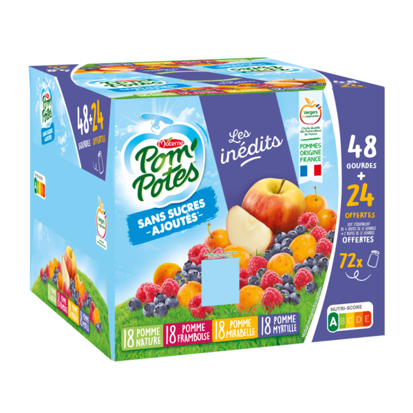 GOURDES COMPOTES SANS SUCRES AJOUTÉS POMME, POM...