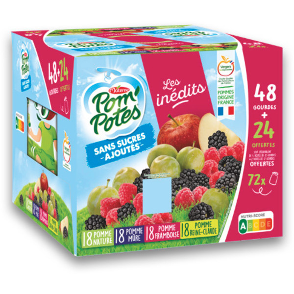 GOURDES COMPOTES SANS SUCRES AJOUTÉS POMME, POM...