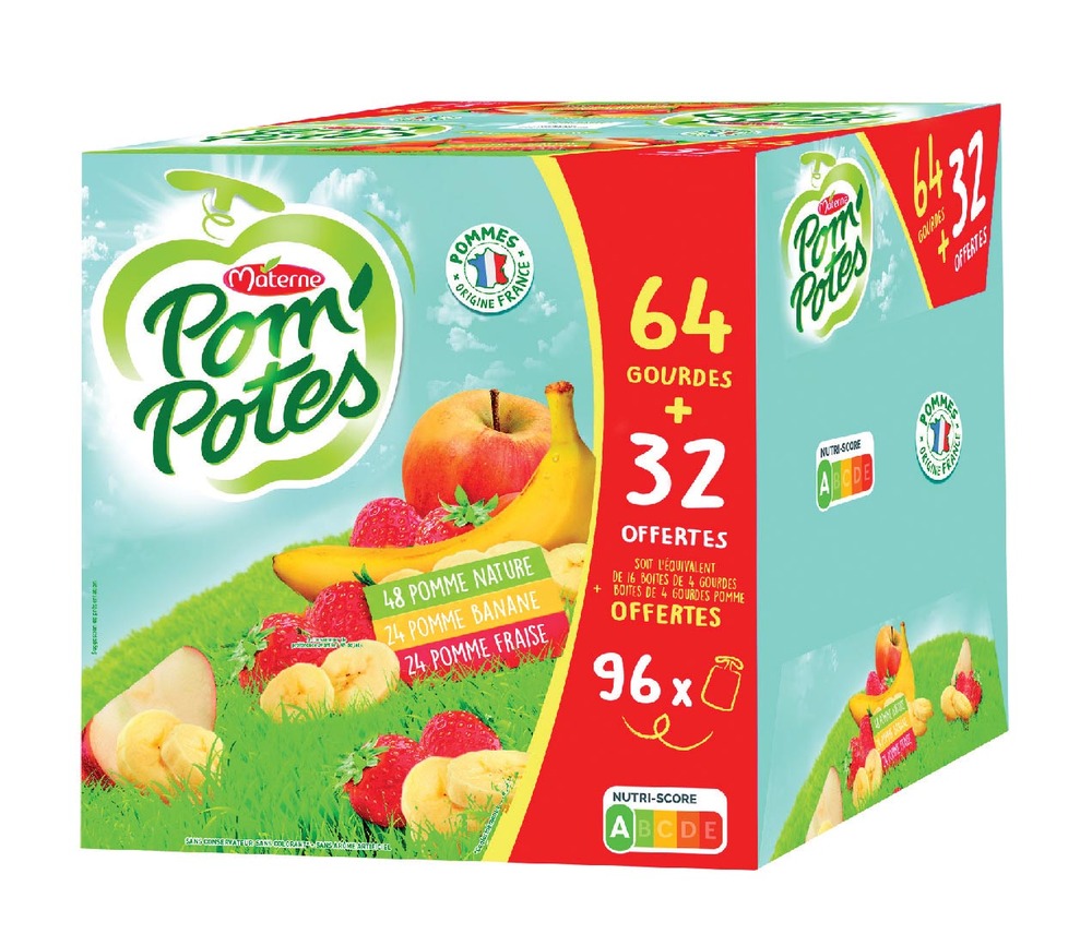 ASSORTIMENT DE COMPOTES POM’ POTES "MATERNE" * 3021762496013