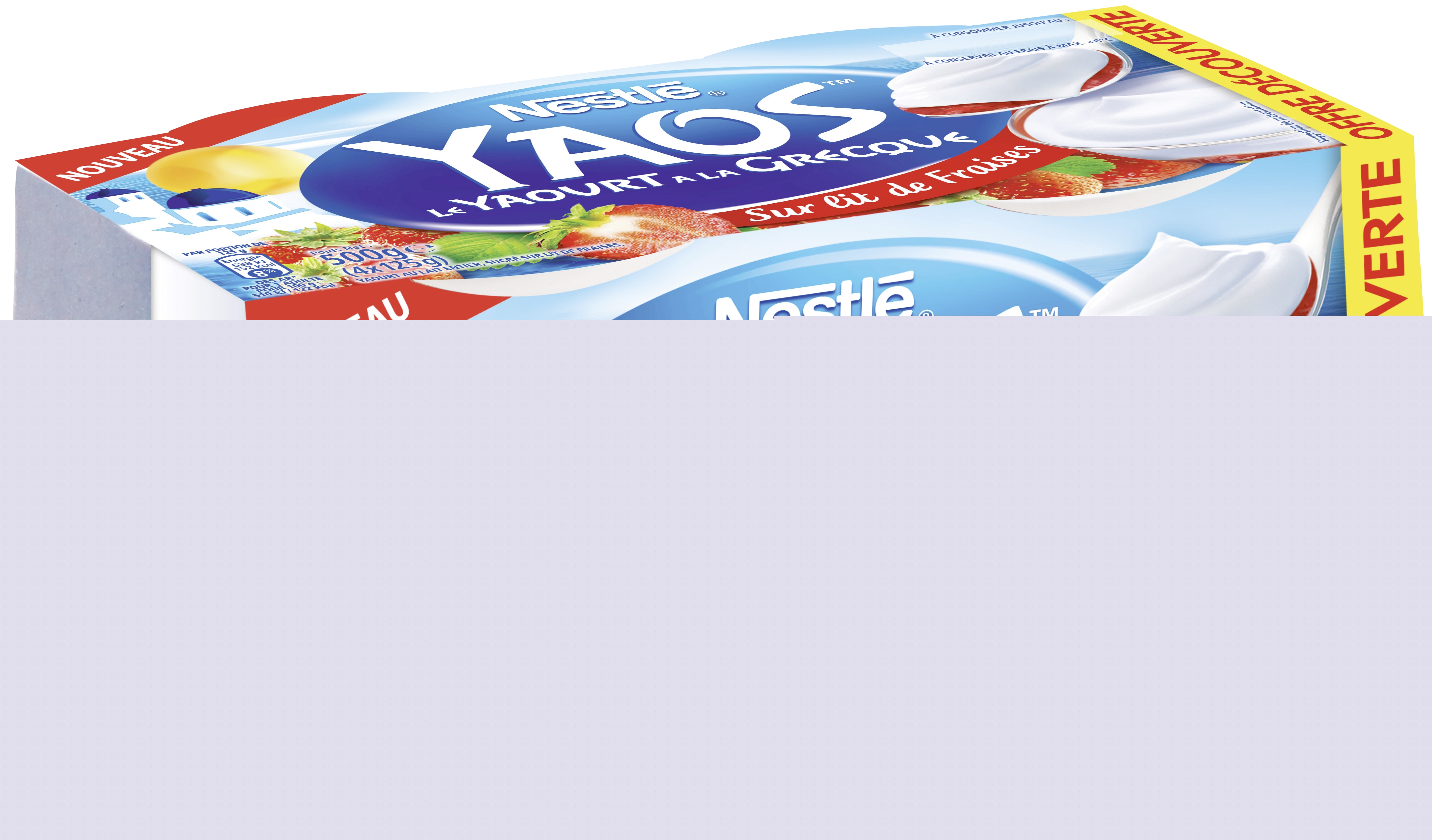 Yaos yaourt à la grecque sur lit de fraises Nestlé