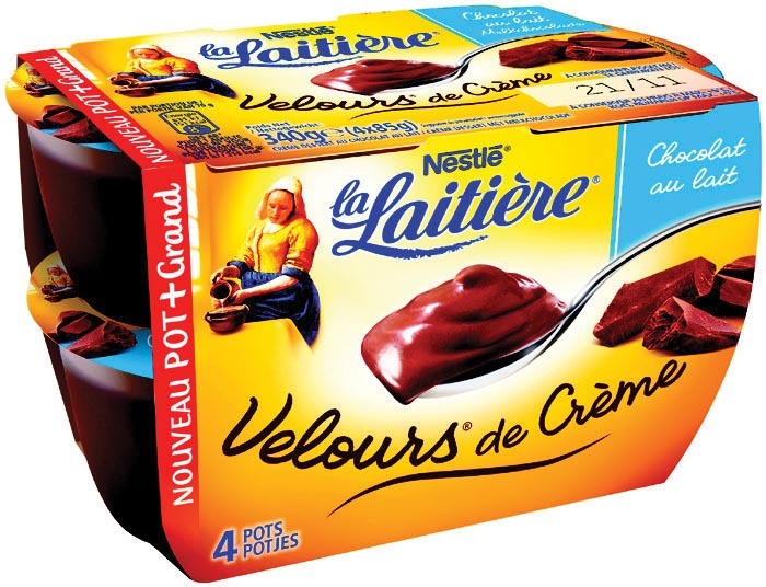  VELOURS DE CRÈME CHOCOLAT AU LAIT  “LA LAITIÈRE” code EAN 3023290002742 