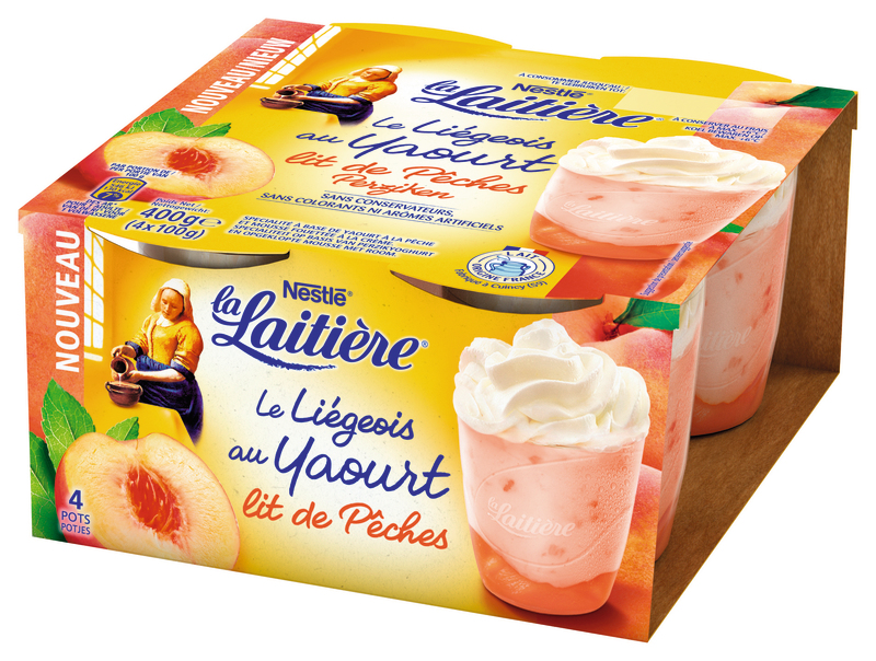 LE LIÉGEOIS AU YAOURT SUR LIT DE PÊCHE LA LAITIERE