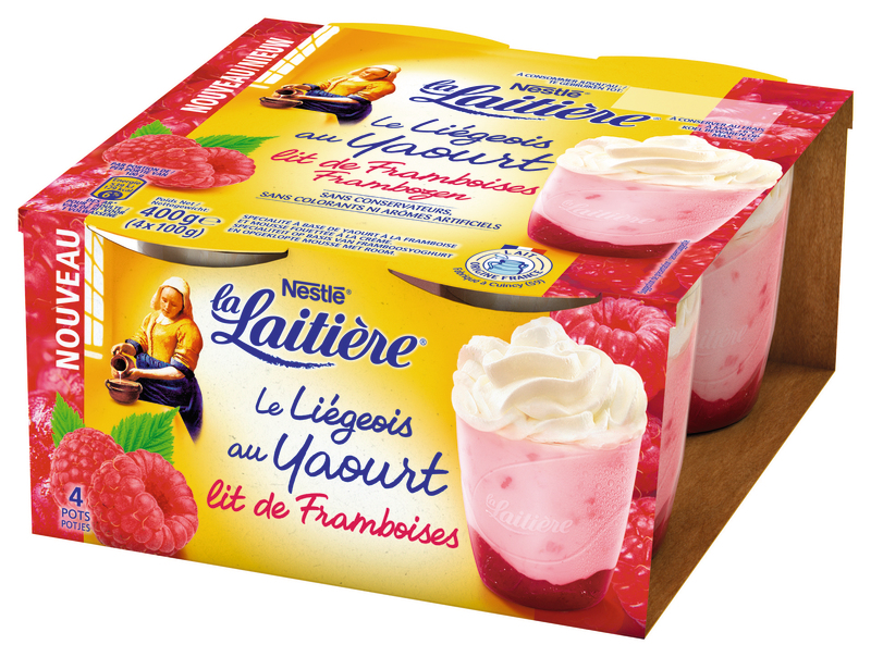 LE LIÉGEOIS AU YAOURT  SUR LIT DE FRAMBOISE LA ...