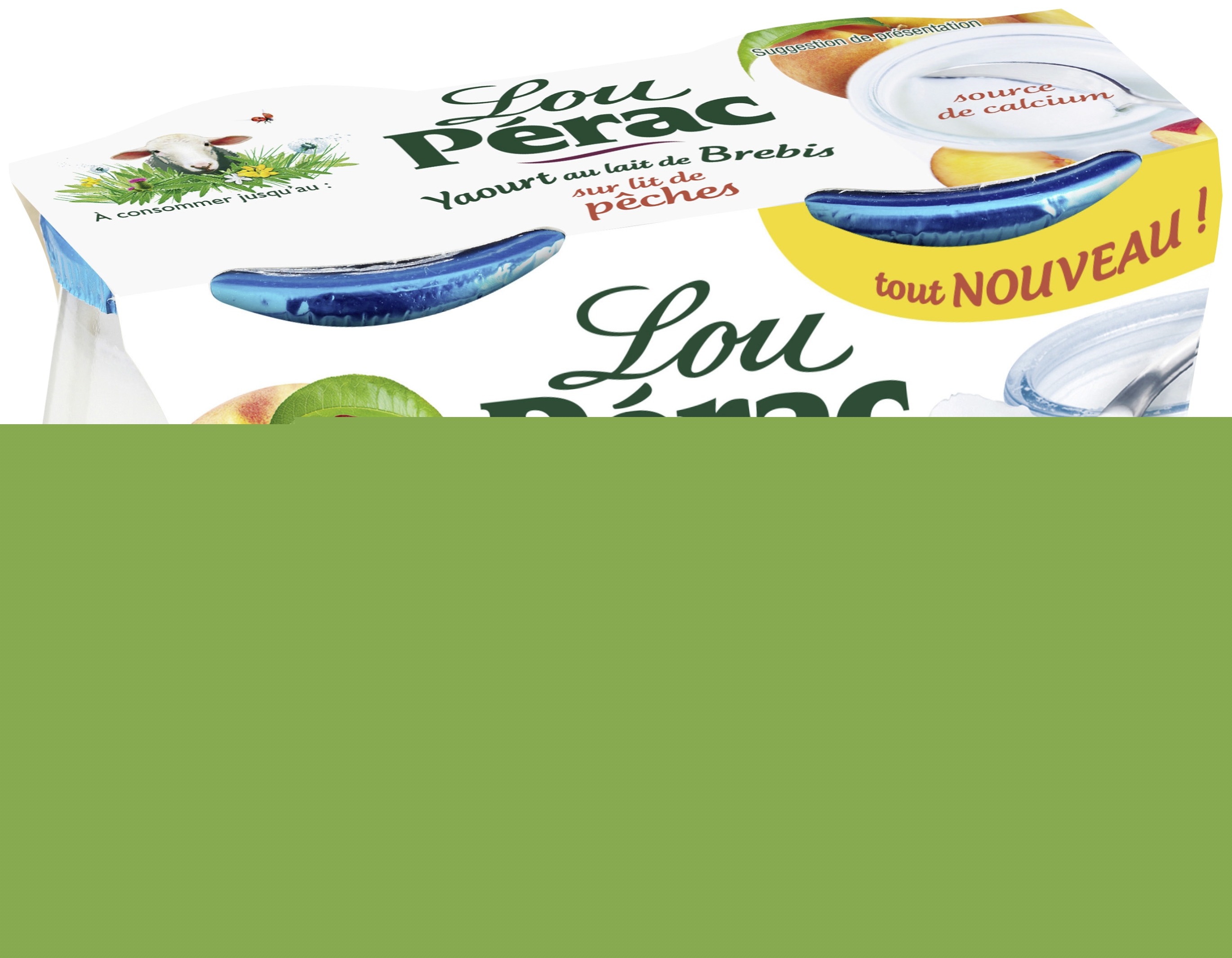 Yaourt pot verre sur lit de pêches au lait de brebis Lou Pérac 3023290102640 Lou Pérac Yaourt pot verre sur lit de pêches au lait de brebis Lou Pérac 3023290102640 Lou Pérac