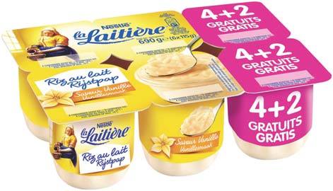  RIZ AU LAIT SAVEUR VANILLE “LA LAITIÈRE”  code EAN 3023290170892 