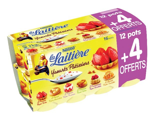  YAOURTS PÂTISSIERS “LA LAITIÈRE” code EAN 3023290620182 