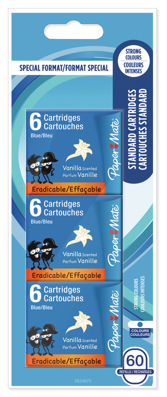 60 CARTOUCHES COURTES STANDARD PAPER MATE