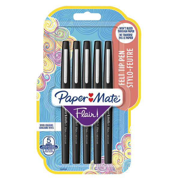 5 feutres d'écriture 