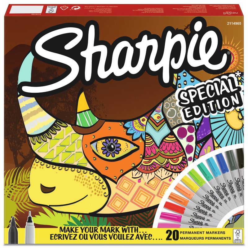 20 SHARPIE MARQUEURS PERMANENT DECOR RHINO EDIT...