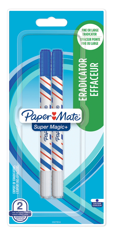 2 EFFACEURS RÉÉCRIVEURS FINS SUPER MAGIC PAPERMATE