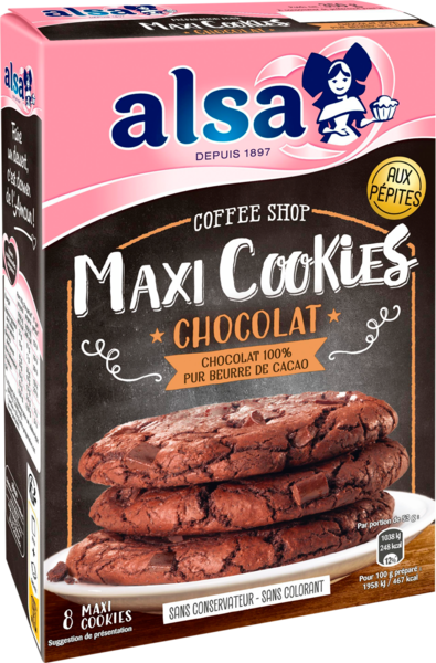 Préparation Maxi Cookies Chocolat Alsa