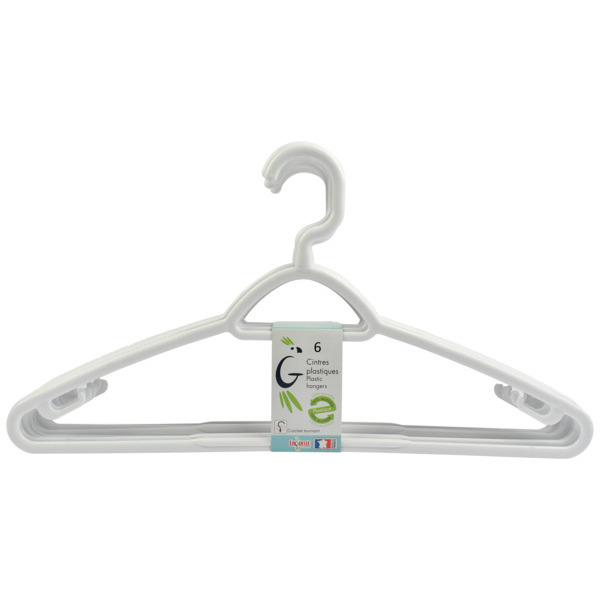 6 CINTRES CROCHET TOURNANT