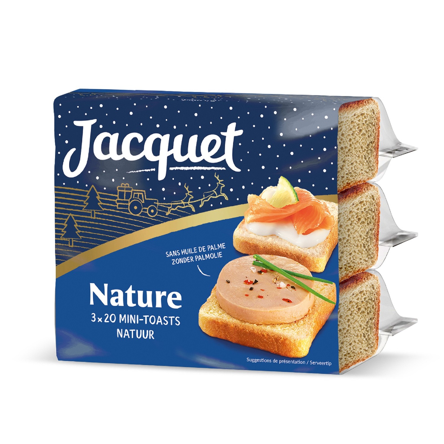 JACQUET Pain de mie mini toasts nature JACQUET