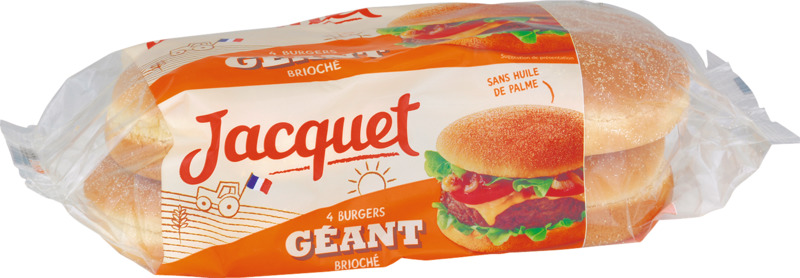 GÉANT BURGER  BRIOCHE X4 JACQUET