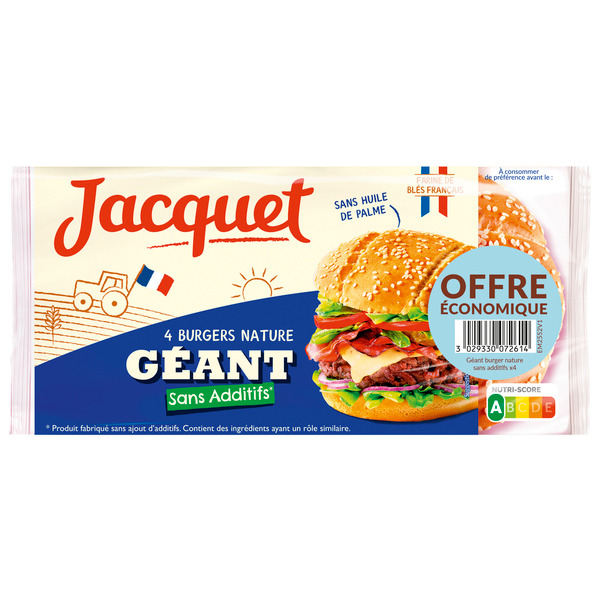 Pain Burgers Géant sans additifs 
