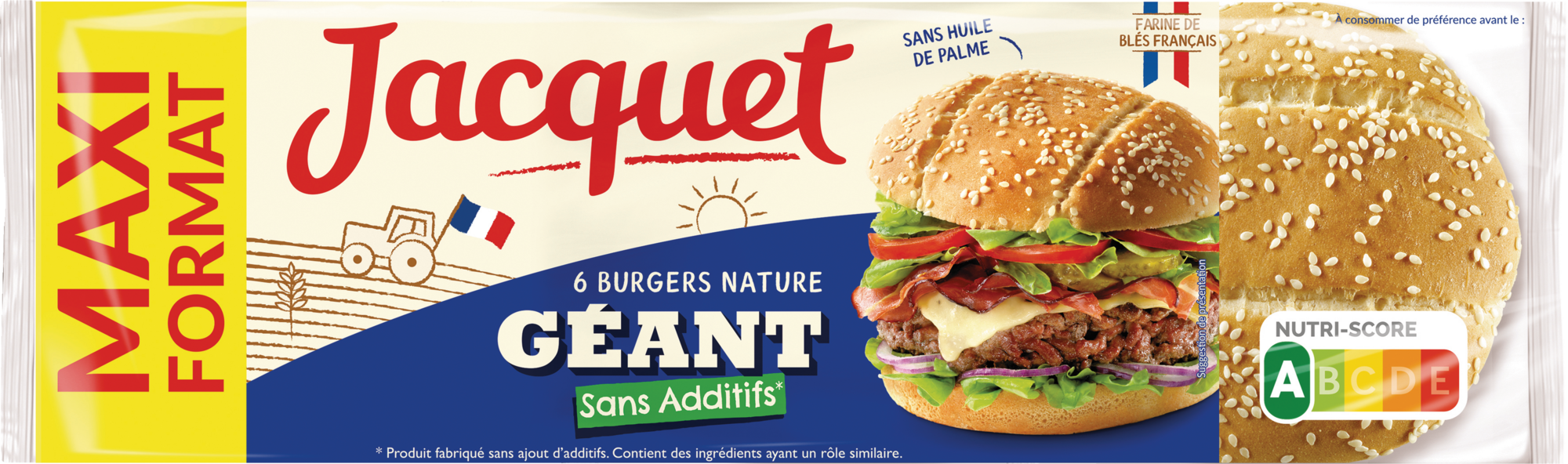 BURGERS NATURE GÉANT SANS ADDITIFS