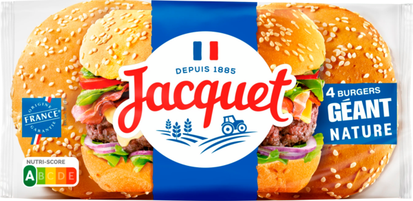  Pains Burgers Géant Nature Jacquet code EAN 3029330801900 