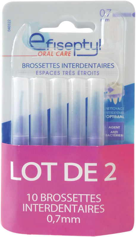 BROSSETTES INTERDENTAIRES 0,7MM efiseptyl