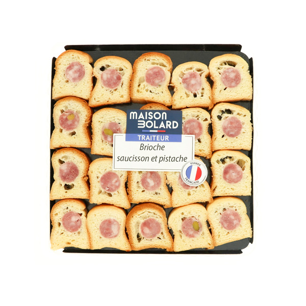 BRIOCHE FOURRÉE AU SAUCISSON PISTACHÉ 
