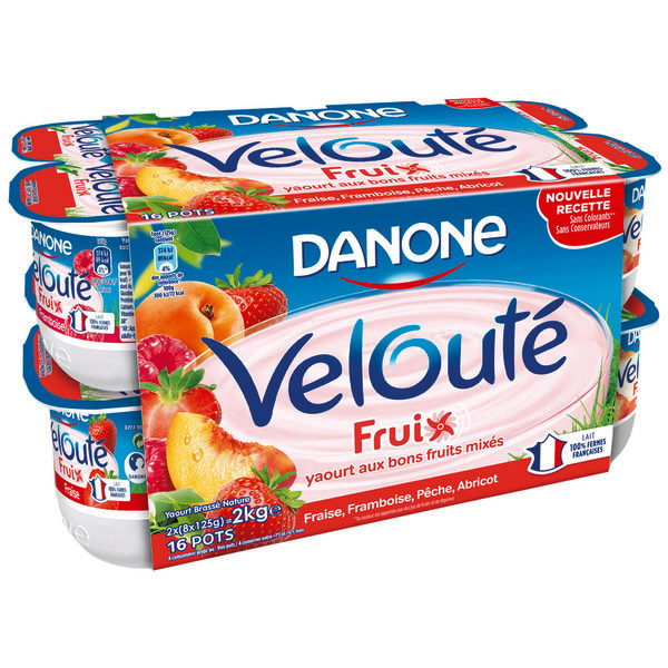  SUR LA GAMME VELOUTÉ FRUIX DE DANONE  code EAN 3033490004651 