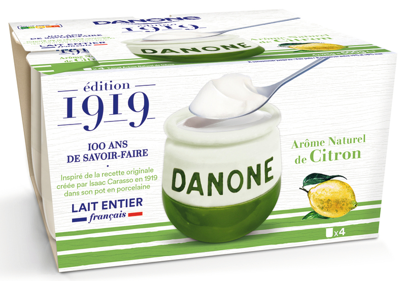 YAOURT LAIT ENTIER SAVEUR CITRON Danone