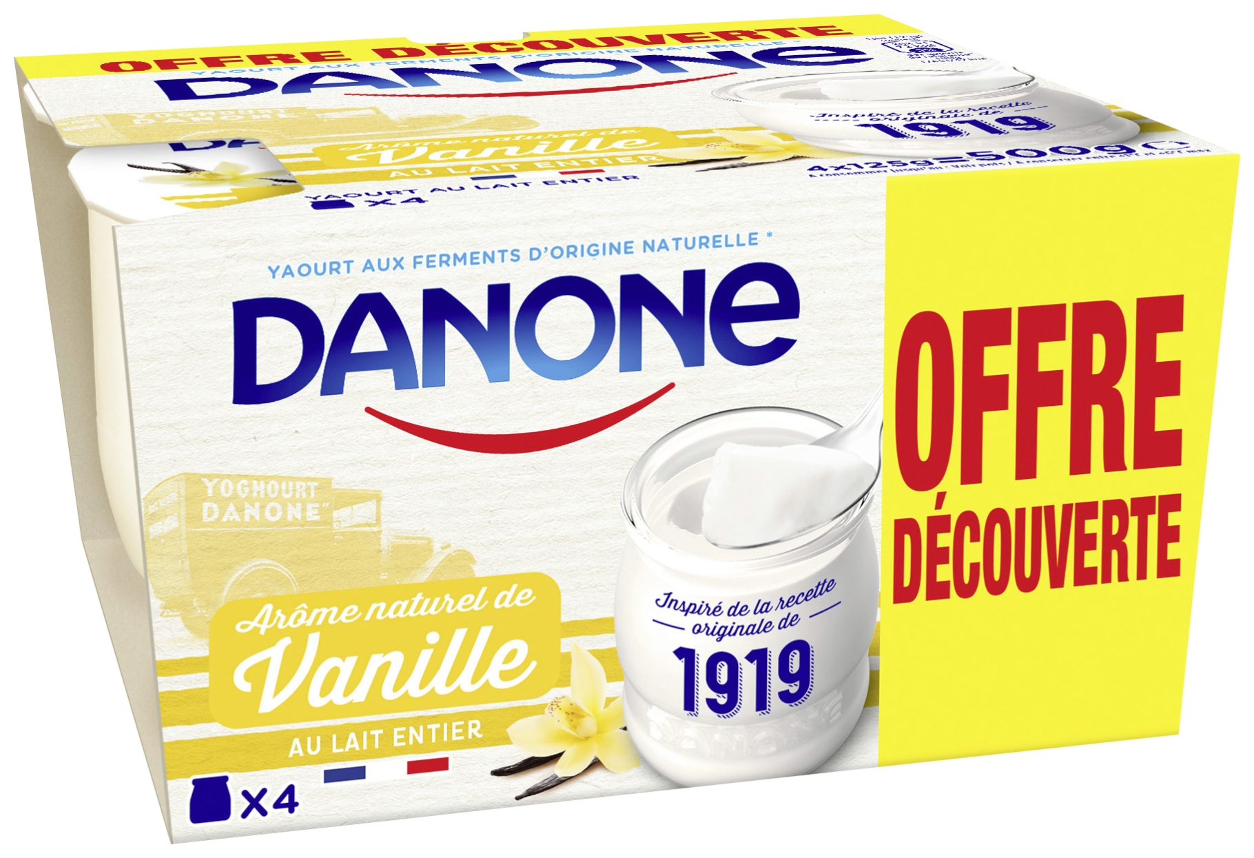  Danone lait entier et arôme naturel de vanille offre découverte  code EAN 3033491274152 