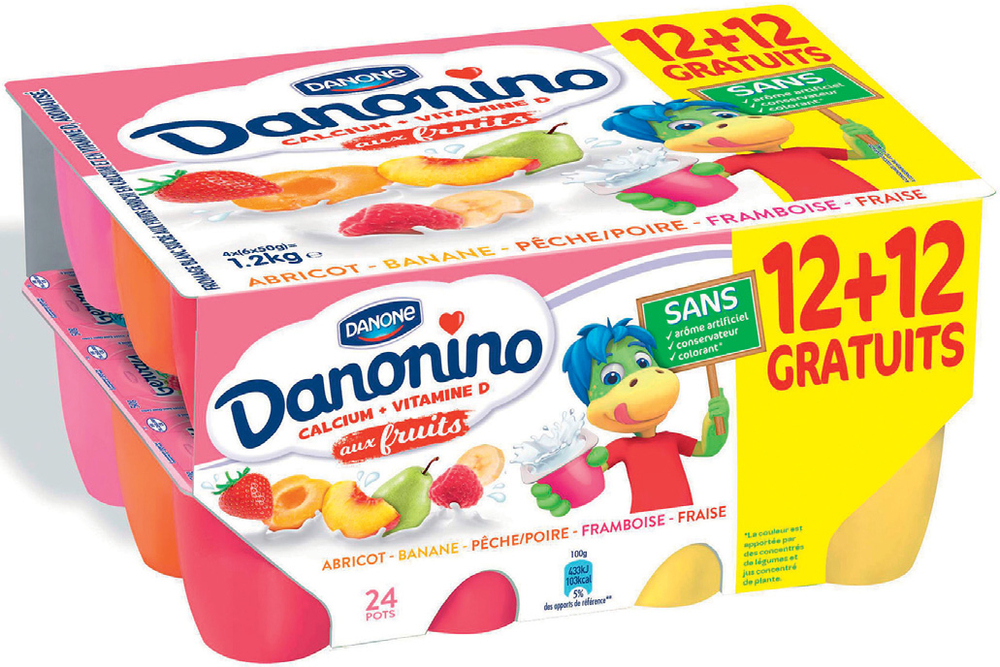  DANONINO AUX FRUITS “DANONE” code EAN 3033491329630 