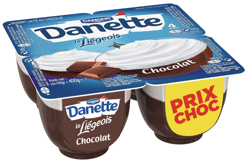 DANETTE LE LIEGEOIS  CHOCOLAT Danone