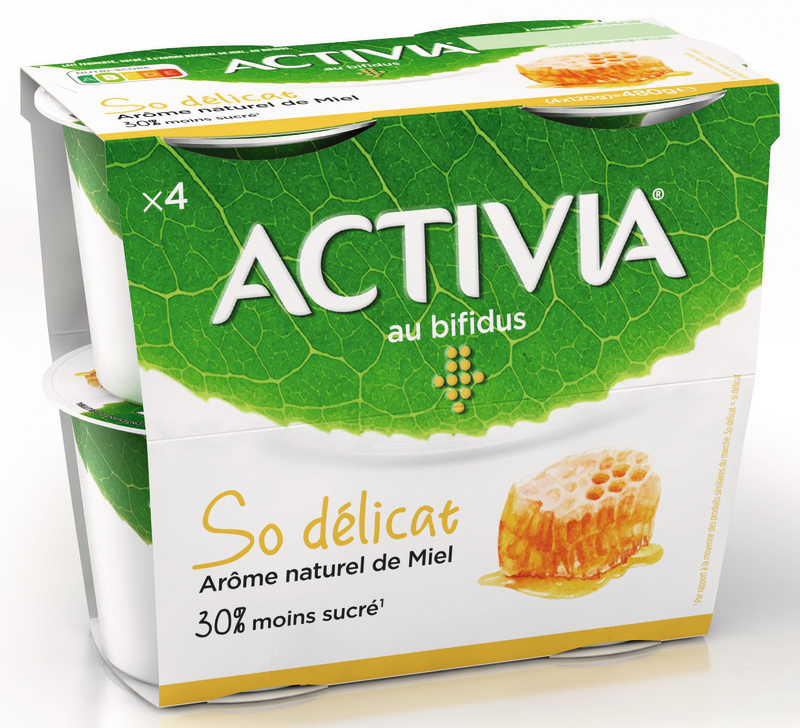 ACTIVIA BRASSÉ  ARÔME NATUREL DE MIEL Danone