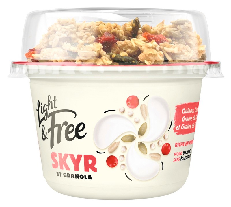 Light & Free SKYR TOPPER GRANOLA GRAINES DE TOURNESOL/ COURGES/QUINOA Light & Free code EAN 3033491616044 