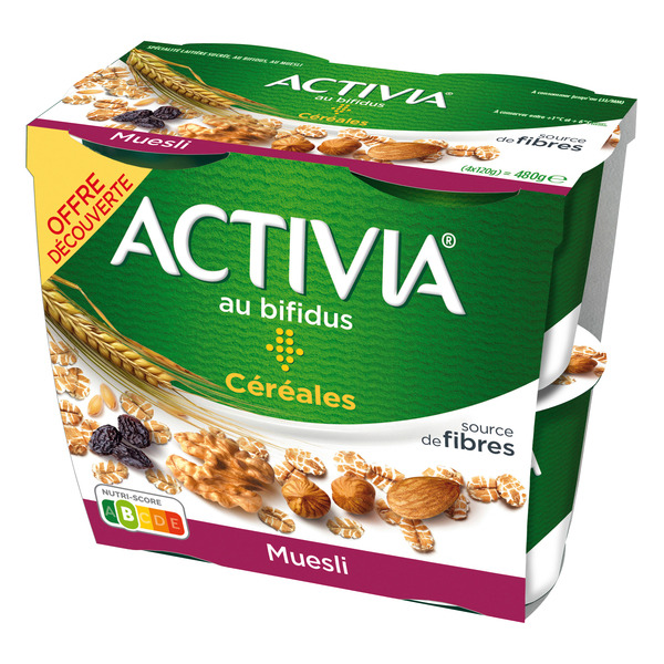  ACTIVIA aux céréales
"Offre Découverte" code EAN 3033491638336 