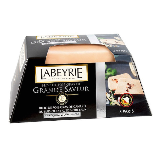 Bloc de foie gras de canard du Sud-Ouest avec 3...