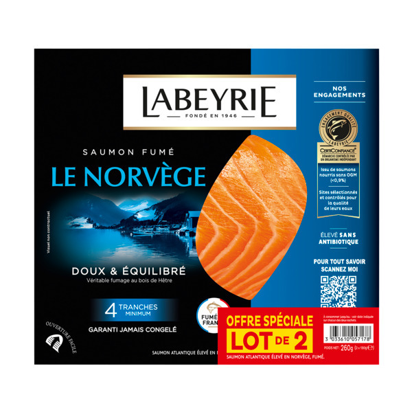  Saumon Fumé De Norvège Labeyrie code EAN 3033610057178 