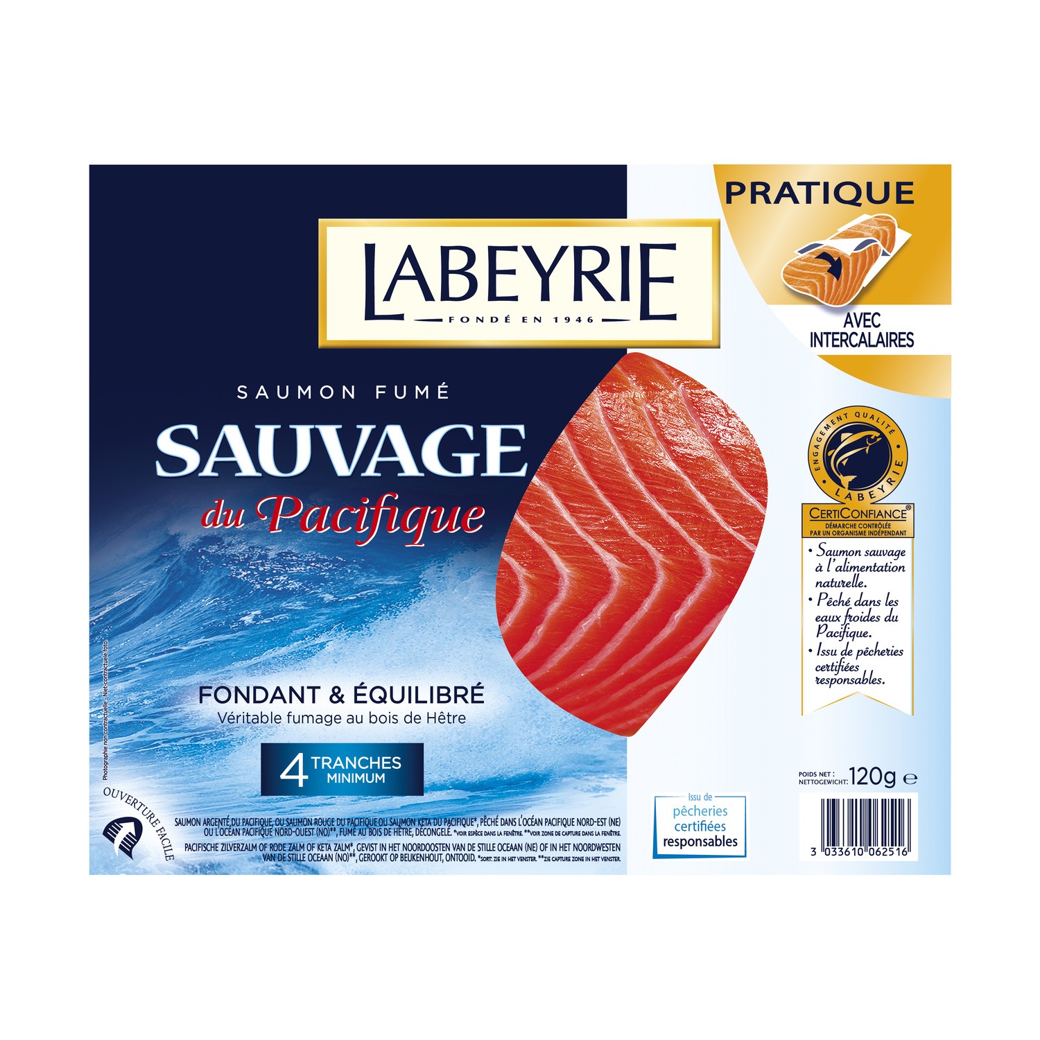 Saumon fumé sauvage du Pacifique LABEYRIE