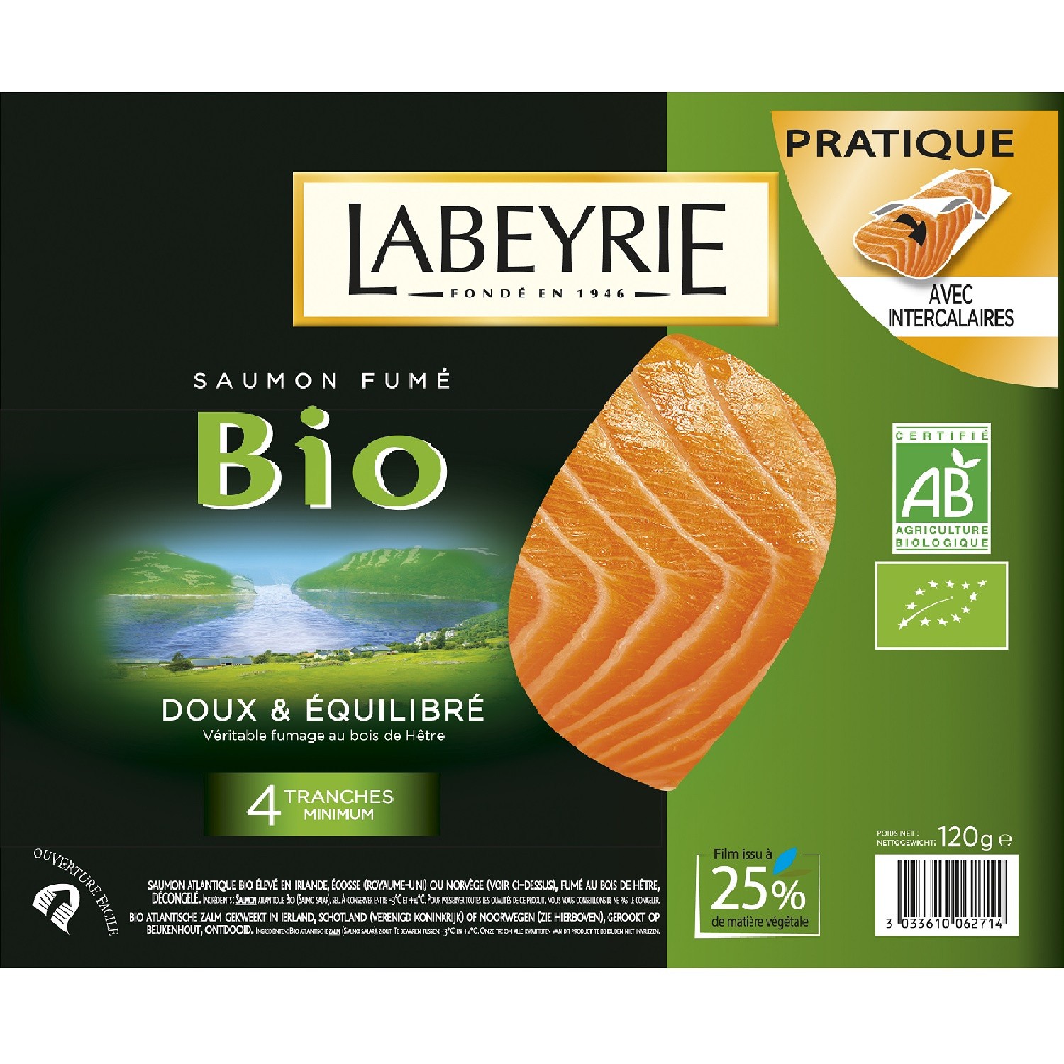 Saumon fumé bio  LABEYRIE