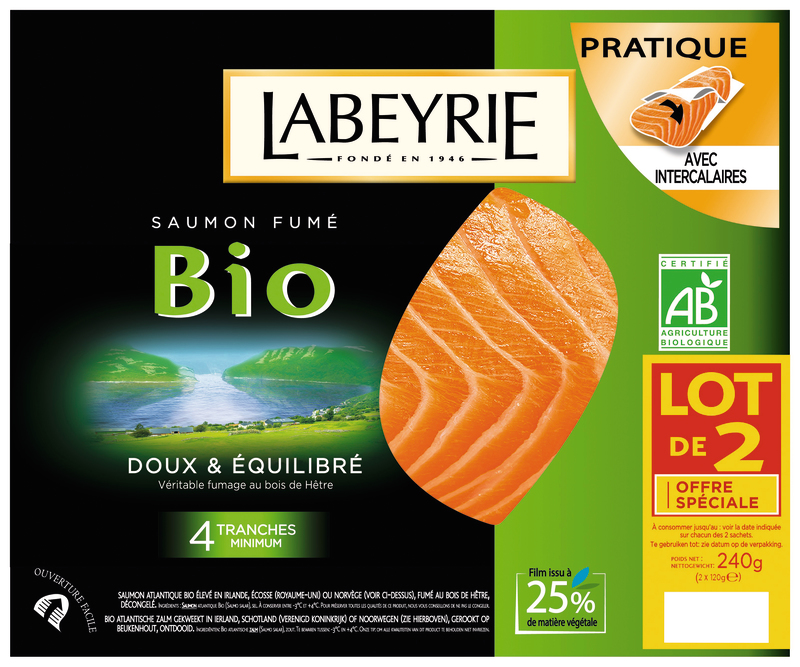 SAUMON FUMÉ OFFRE SPÉCIALE BIO labeyrie