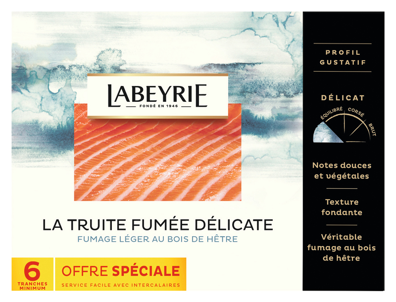 TRUITE FUMEE 6 TRANCHES DEGUSTATION  175G  FUMA...