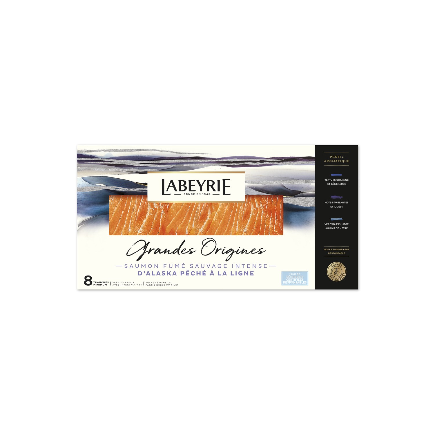 Saumon fumé argenté pacifique fumé au bois de h...