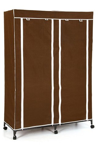 ARMOIRE DE RANGEMENT AVEC PENDERIE MARRON MOBEA
