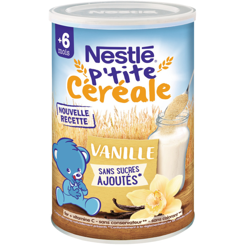 P'TITE CÉRÉALE SANS SUCRES AJOUTÉS VANILLE Nestlé