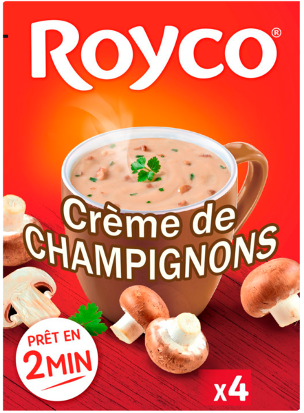 ROYCO SOUPE DÉSHYDRATÉE CRÈME DE CHAMPIGNONS
 code EAN 3036812020681 
