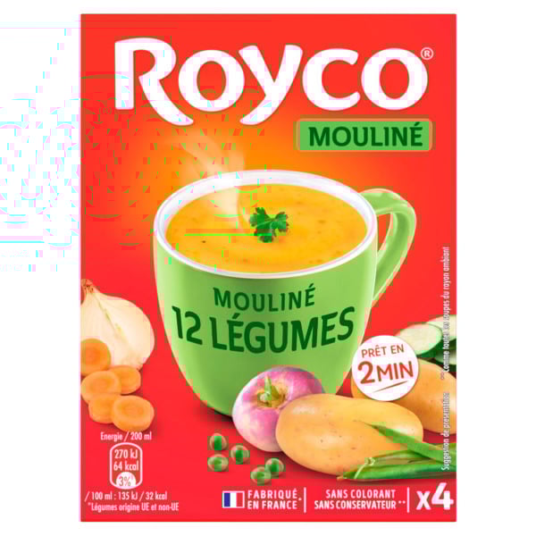  Soupe Déshydratée Mouliné 12 Légumes Royco code EAN 3036815424448 