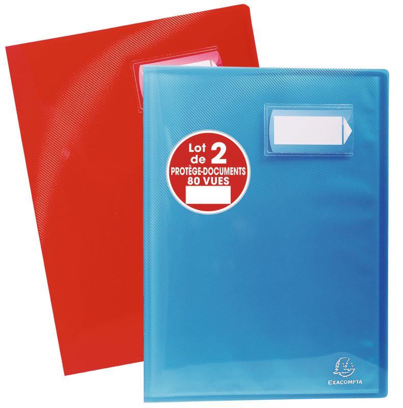 LOT DE 2 PROTÈGE DOCUMENTS A4 80 VUES EXACOMPTA