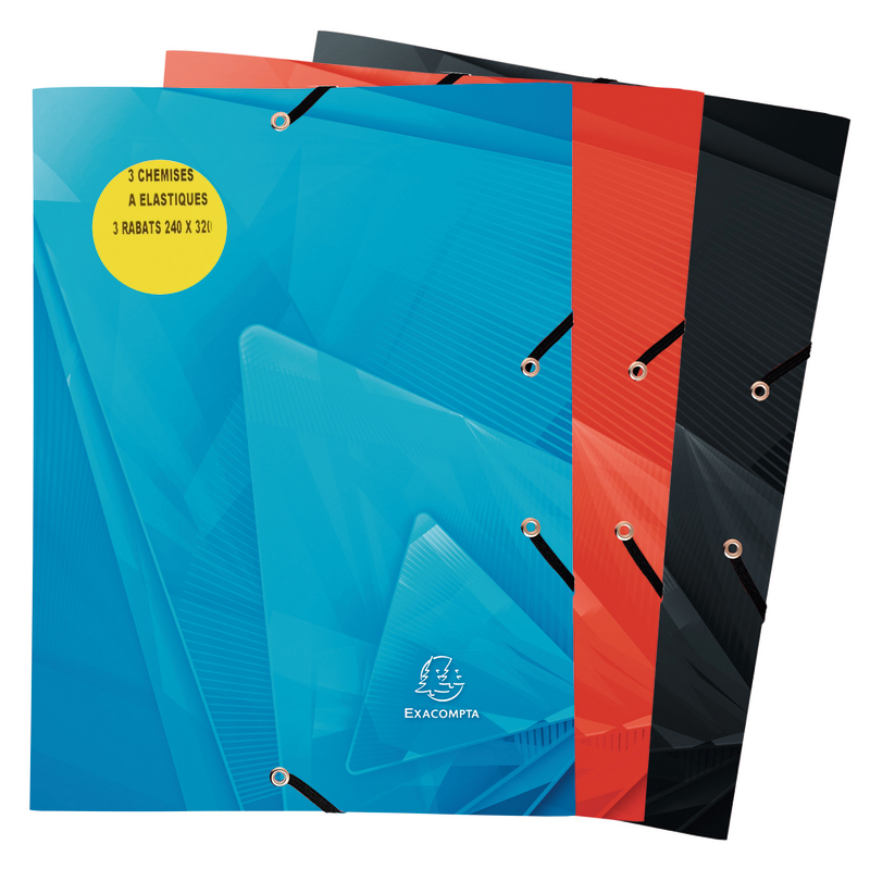 3 CHEMISES 24X32 CM METRIC EXACOMPTA